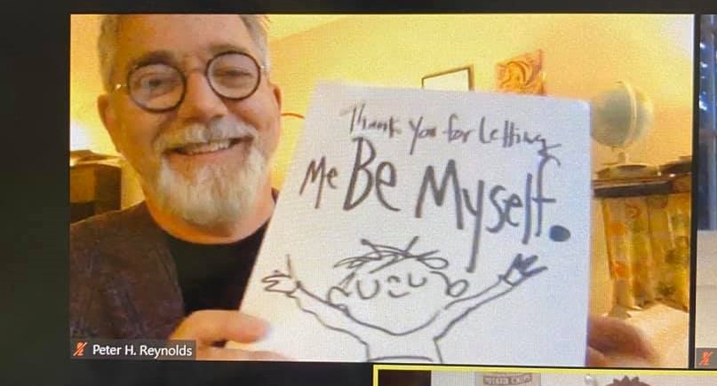 Peter Reynolds with drawing 2