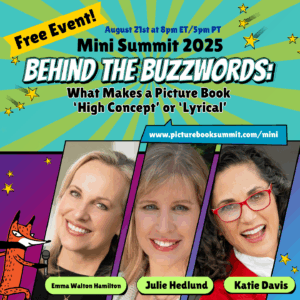 2025 Mini Summit Image Behind the Buzzwords with pictures of Emma Walton Hamilton, Julie Hedlund, and Katie Davis