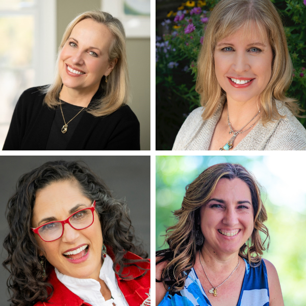 Pictures of Emma Walton Hamilton, Julie Hedlund, Katie Davis, and Kelli Panique in a square grid